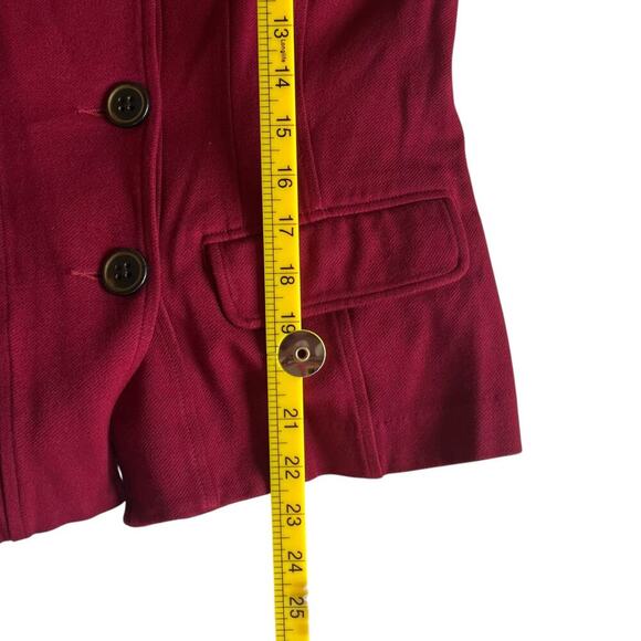 Cabi Women’s Rhubarb Red Outing Blazer Ponte Knit Burgundy Size 10 - Picture 9 of 10